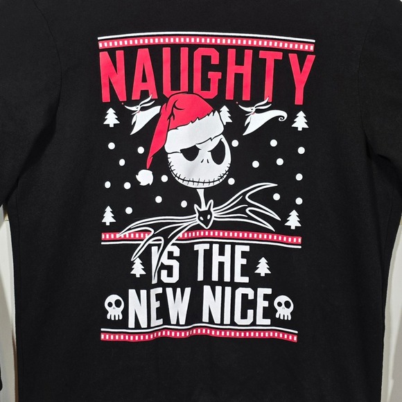 Disney The Nightmare Before Christmas Black Sweatshirt Mens M Jack Skellington - Picture 3 of 6